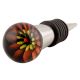 Orange And Yellow Inside Flower Glass Wine Stopper